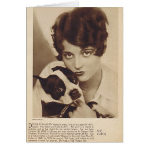 Sue Carol avec Boston Terrier