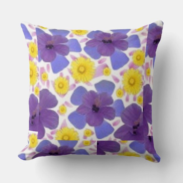 Sue Florah Throw Design Pillow (Front)