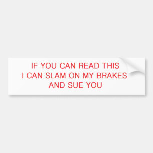 sue you bumper sticker