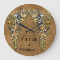 Suede Texture with Steampunk Sculptures