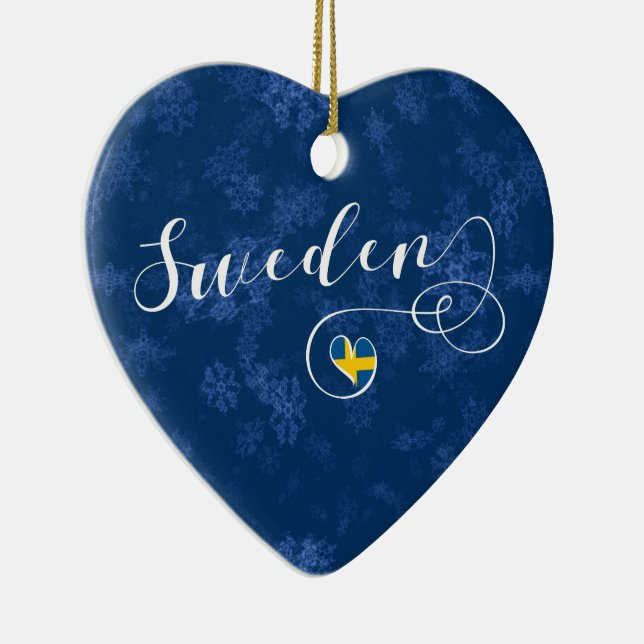 Suédois Coeur, Ornement Arbre de Noël, Suédois (Droite)