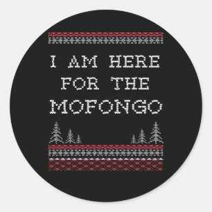 Sueter Feo Navidad Mofongo Spanish Ugly Classic Round Sticker