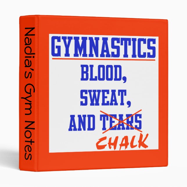 Sueur de sang de gymnastique et classeur de craie (Devant/Côté)