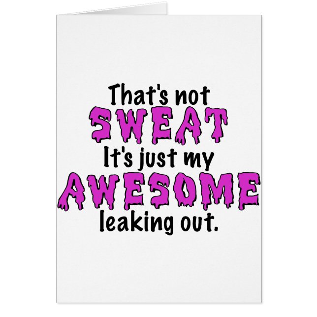 Sueur impressionnante (Devant)