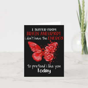 Suffer From Brain Aneurysm Awareness Butterfly Bur Card