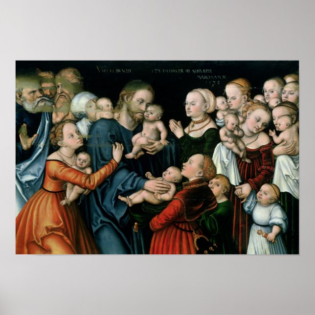 Suffer the Little Children to Come Unto Me, 1538 Poster (Front)