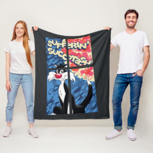 "Sufferin' Succotash" SYLVESTER™ Behind Window Fleece Blanket