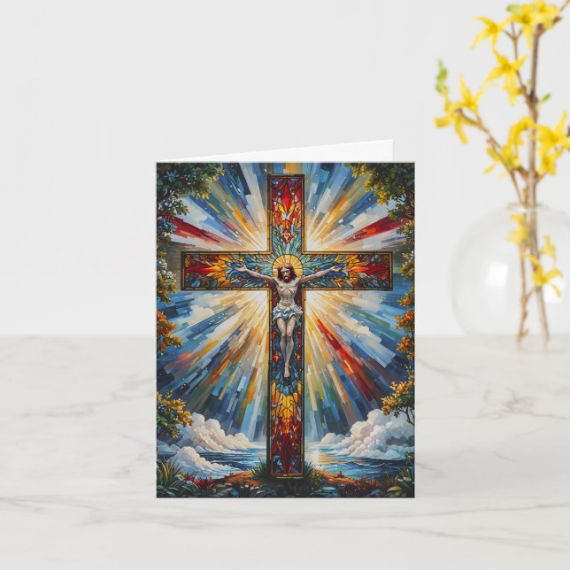 Suffering and Glory Easter Card (Yellow Flower)