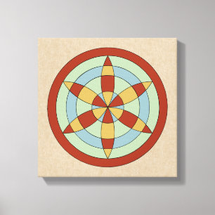 Suffolk Hexafoil (Daisy Wheel) Witch Mark Canvas Print