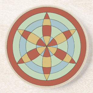 Suffolk Hexafoil (Daisy Wheel) Witch Mark Coaster