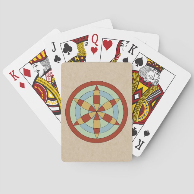 Suffolk Hexafoil (Daisy Wheel) Witch Mark Playing Cards (Back)