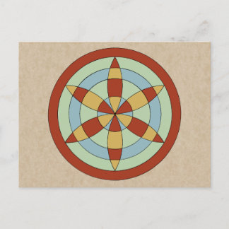 Suffolk Hexafoil (Daisy Wheel) Witch Mark Postcard