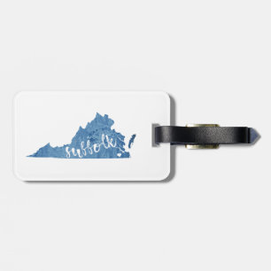Suffolk Virginia Wood Grain Luggage Tag
