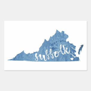 Suffolk Virginia Wood Grain Sticker