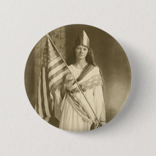 suffrage liberty lady button