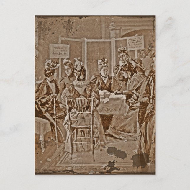 Suffrage Movement Meeting Postcard (Front)