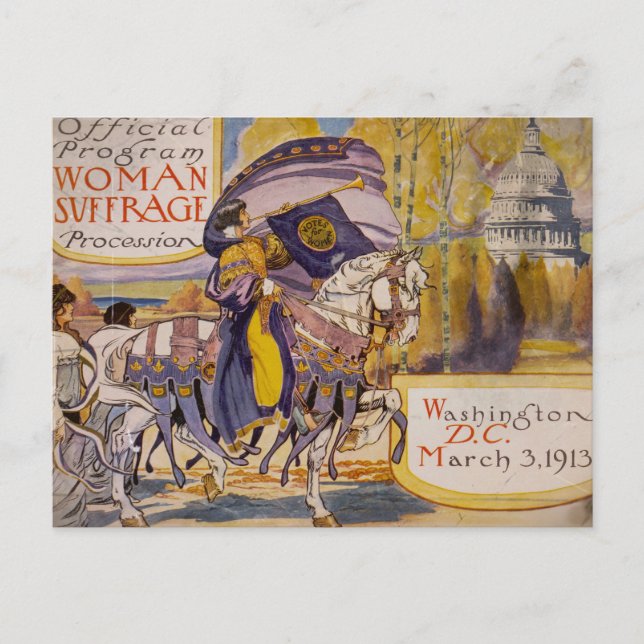 Suffrage Procession 1913 Postcard (Front)