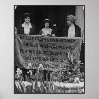 Suffrage Women Protesting for Their Right to Vote Poster