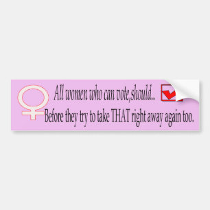 suffragette bumper sticker