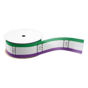 Suffragette: Deeds not Words Grosgrain Ribbon