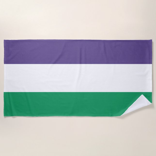 Suffragette Flag Beach Towel (Front)
