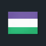 Suffragette Flag Canvas Print<br><div class="desc">This design features the flag of the suffragette movement, which in the 20th century fought for the right to vote in public elections, known as women's suffrage. The term "suffragette" was first coined to belittle the movement, but the women involved soon accepted and embraced the new name as a sign...</div>