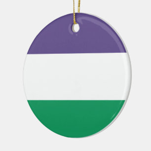 Suffragette Flag Ceramic Ornament