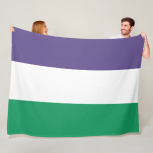 Suffragette Flag Fleece Blanket
