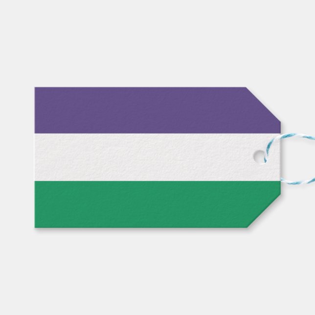 Suffragette Flag Gift Tags (Front (Horizontal))