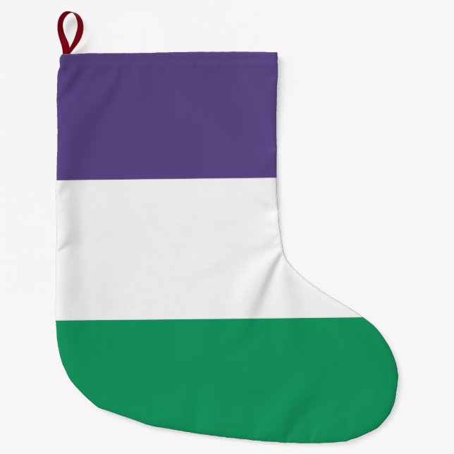 Suffragette Flag Large Christmas Stocking (Front)