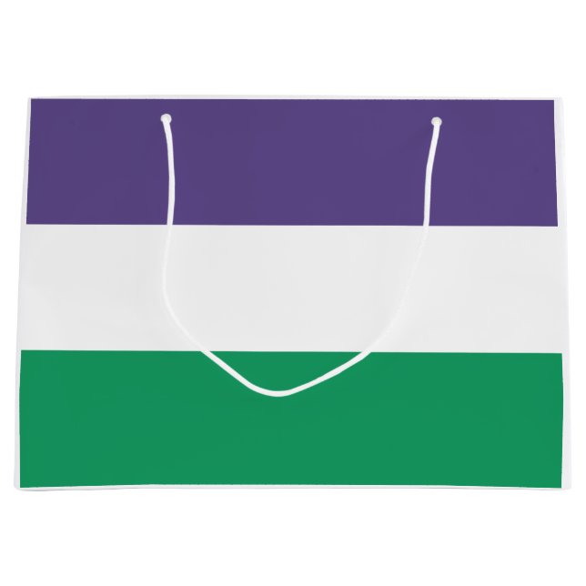 Suffragette Flag Large Gift Bag (Front)