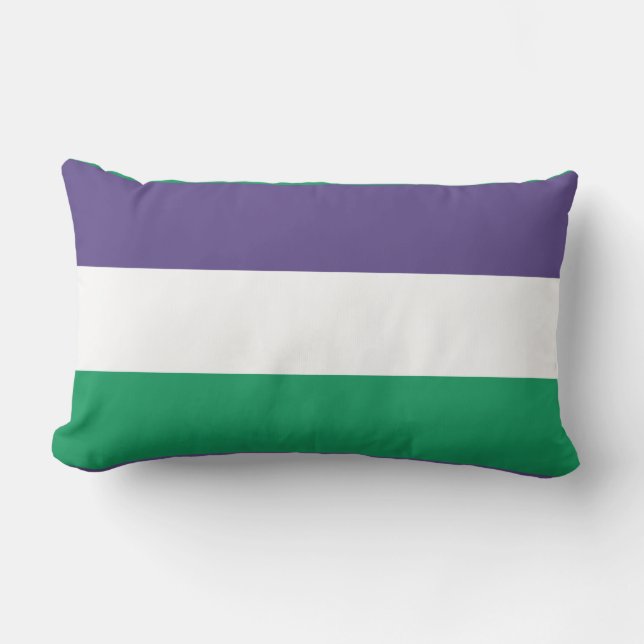 Suffragette Flag Lumbar Pillow (Front)