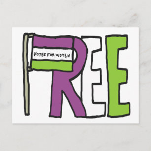 Suffragette Flag Postcard