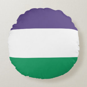 Suffragette Flag Round Pillow
