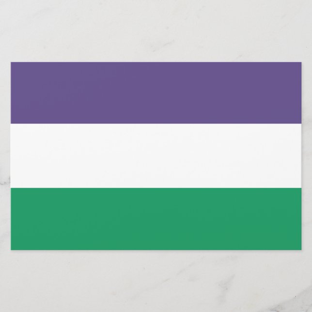 Suffragette Flag Stationery (Front)