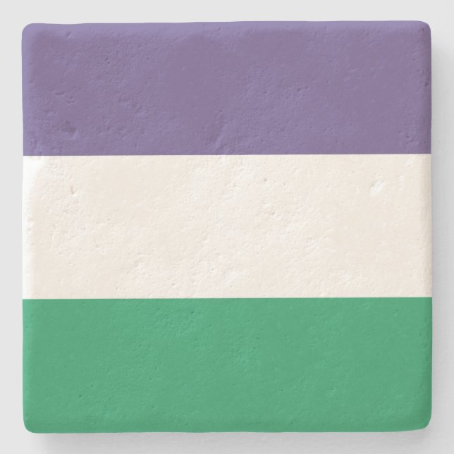 Suffragette Flag Stone Coaster (Front)