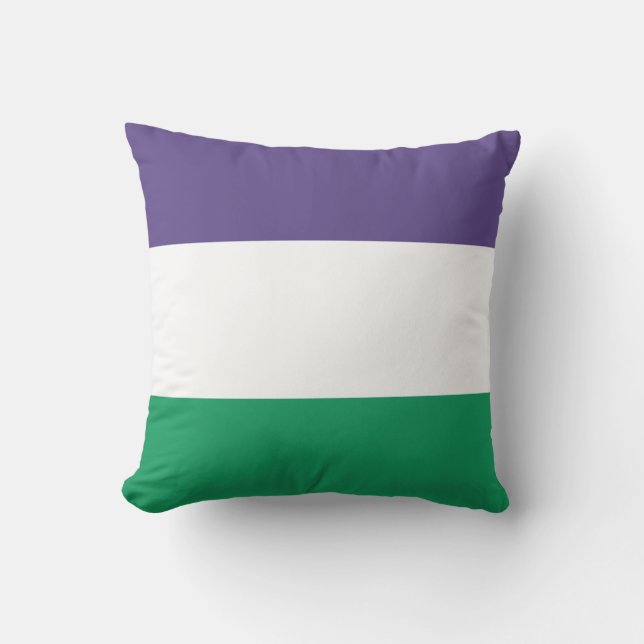Suffragette Flag Throw Pillow (Front)