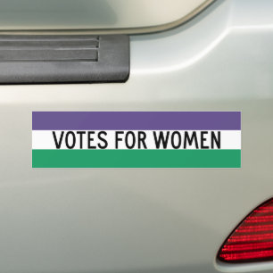 Suffragette Flag Women's Suffrage Votes For Women Bumper Sticker