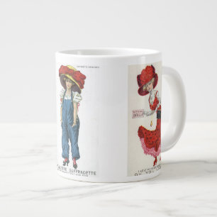 Suffragettes Vintage PostCards Art Votes for Women Large Coffee Mug