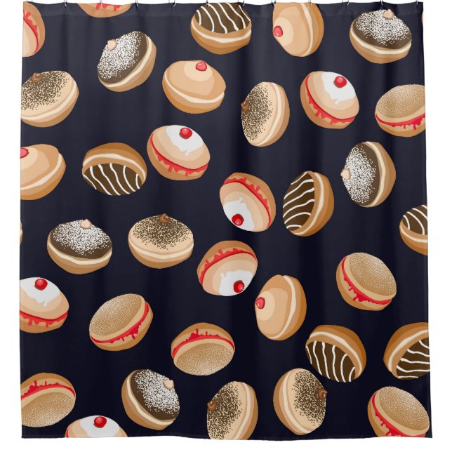 Sufganiyot Doughnuts: Hanukkah Vintage Pattern (Front)