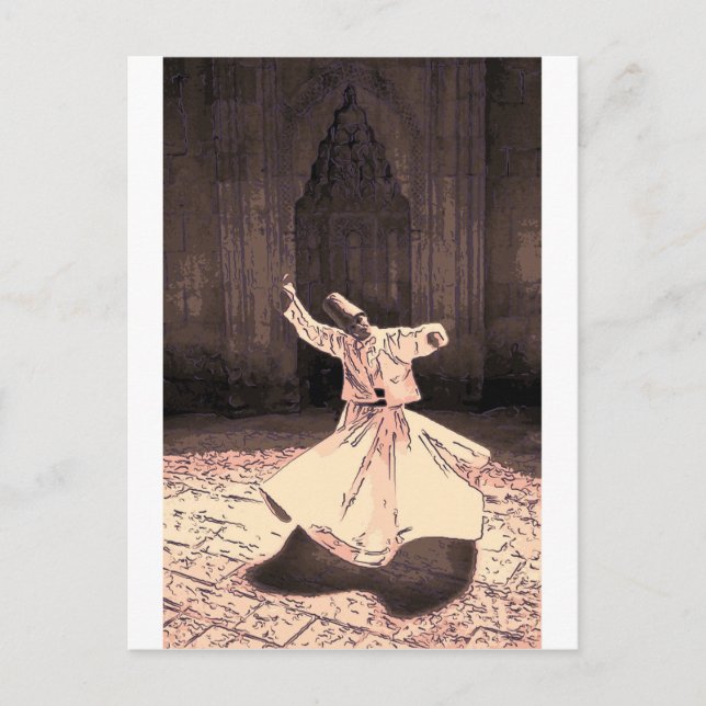sufi master in trance postcard (Front)