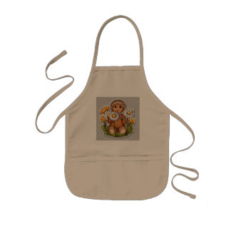 Sugar and Petals: A Whimsical Gingerbread Delight" Kids Apron