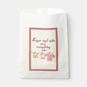Sugar and Spice and Everything Nice Baby Shower Favour Bag