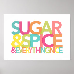Sugar and Spice and Everything Nice print or poste