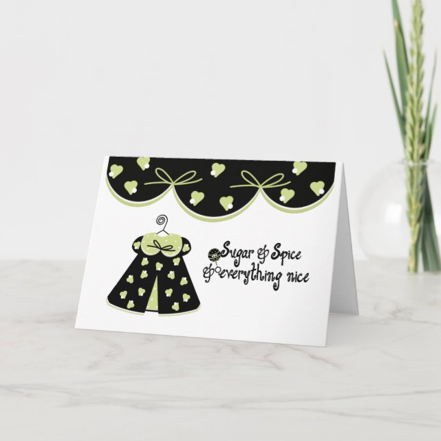 Sugar and Spice Baby Congratulations Card (Front)