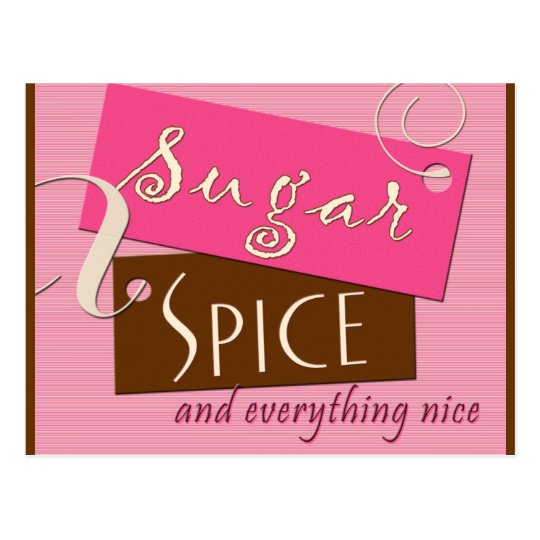 Sugar and spice baby shower postcard invites