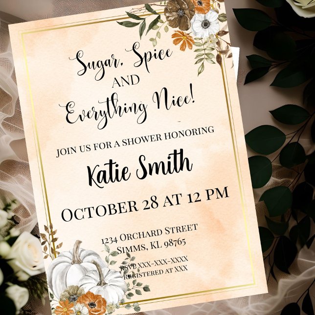 Sugar and Spice Fall Shower Invite (Creator Uploaded)