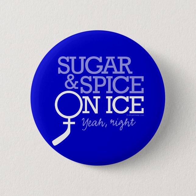 Sugar And Spice On Ice 2 Inch Round Button (Front)