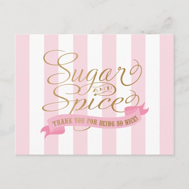 Sugar and Spice Themed Postcards (Front)