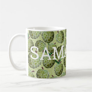 Sugar Apple Watercolor Green YOUR NAME Coffee Mug